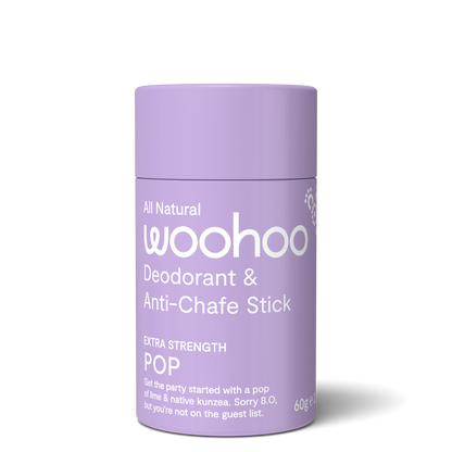 Woohoo Natural Deodorant & Anti-Chafe Stick (Pop) 60g